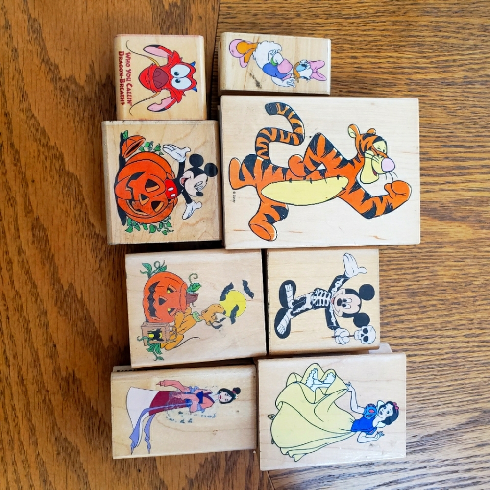 Disney rubber stamps Tigger Halloween Mulan
